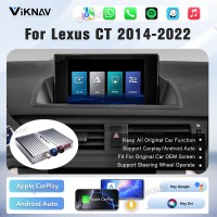Viknav Linux Interface Box for Lexus CT 2014 -2022 Wireless CarPlay Decoder Android Auto GPS Navigatipn Original Car Radio Screen