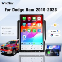 Viknav 14.4 Inch Touch Screen Car Radio For Dodge Ram 2019-2023 Upgrade Android Head Unit Wirless Carplay GPS Navigation Player Autoradio Replacement