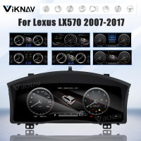Viknav Car Instrument Panel 12.3 Inch For Lexus LX570 2007-2017 LCD Meter Linux System Digital Speedometer Dashboard Screen