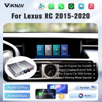 Viknav Linux Interface Box for Lexus RC 2015 -2020 Wireless CarPlay Decoder Android Auto GPS Navigatipn Original Car Radio Screen