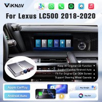 Viknav Linux Interface Box for Lexus LC500 2018-2020 Wireless CarPlay Decoder Android Auto GPS Navigatipn Original Car Radio Screen