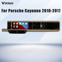 Android System 12.3 Inch+12.3 Inch Car Radio For Porsche Cayenne 2010-2017 Auto Stereo Wireless Carplay GPS Navigation Multimedia Player 128GB Dual Touch Screen (Beige)