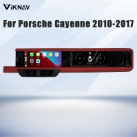 Android System 12.3 Inch+12.3 Inch Car Radio For Porsche Cayenne 2010-2017 Auto Stereo Wireless Carplay GPS Navigation Multimedia Player 128GB Dual Touch Screen (Garnet)