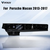 Android System 12.3 Inch+12.3 Inch Car Radio For Porsche Macan 2013-2017 Auto Stereo Wireless Carplay GPS Navigation Multimedia Player 128GB Dual Touch Screen(Black)