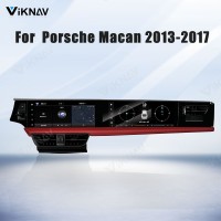 Android System 12.3 Inch+12.3 Inch Car Radio For Porsche Macan 2013-2017 Auto Stereo Wireless Carplay GPS Navigation Multimedia Player 128GB Dual Touch Screen(Garnet)