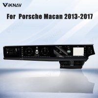 Android System 12.3 Inch+12.3 Inch Car Radio For Porsche Macan 2013-2017 Auto Stereo Wireless Carplay GPS Navigation Multimedia Player 128GB RHD Dual Touch Screen(Black)