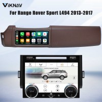 Viknav 12.3 inch Android AC Panel For Land Rover Range Rover Sport L494 2013-2017 Wireless Carplay Android Auto Multimedia Player GPS Navigation Auto Stereo Air Conditioning Touch Screen(Coffee brown)