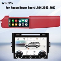 Viknav 12.3 inch Android Radio AC Panel For Land Rover Range Rover Sport L494 2013-2017 Wireless Carplay Android Auto Multimedia Player GPS Navigation Auto Stereo Air Conditioning Touch Screen(Red)