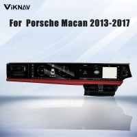 Android System 12.3 Inch+12.3 Inch Car Radio For Porsche Macan 2013-2017 Auto Stereo Wireless Carplay GPS Navigation Multimedia Player 128GB RHD Dual Touch Screen(Garnet)