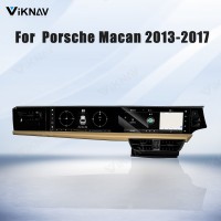 Android System 12.3 Inch+12.3 Inch Car Radio For Porsche Macan 2013-2017 Auto Stereo Wireless Carplay GPS Navigation Multimedia Player 128GB RHD Dual Touch Screen(Beige)