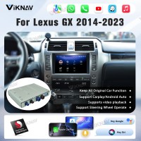 Viknav Android 13 Interface Box for Lexus GX 2014-2023 Wireless CarPlay Decoder Android Auto GPS Navigation  Original Car Radio Screen