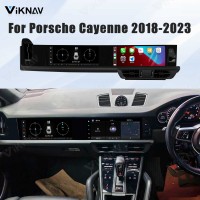 Android System Car Stereo Radio For Porsche Cayenne 2018-2023 Auto Stereo Wireless Carplay GPS Navigation Multimedia Player 128GB RHD Dual 12.3 Inch Touch Screen