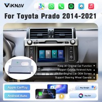 Viknav Linux Interface Box for Toyota Prado 2014-2021 Wireless CarPlay Android Auto GPS Navigation Original Car Radio Screen