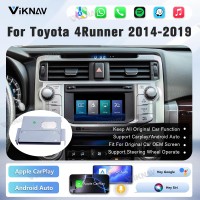 Viknav Linux Interface Box for Toyota 4Runner 2015-2019 Wireless CarPlay Android Auto GPS Navigation Original Car Radio Screen