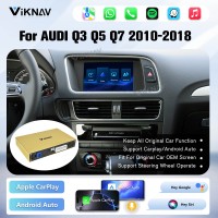 Viknav Linux Interface Box for AUDI Q3 Q5 Q7 2010-2018 Wireless CarPlay Decoder Android Auto GPS Navigatipn Original Car Radio Screen