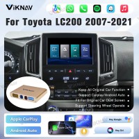 Viknav Linux Interface Box for Toyota LC200 2007-2021 Wireless CarPlay Android Auto GPS Navigation Original Car Radio Screen