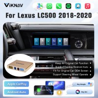 Viknav Linux Interface Box for Lexus LC500 2018-2020 Wireless CarPlay Decoder Android Auto GPS Navigation Original Car Radio Screen
