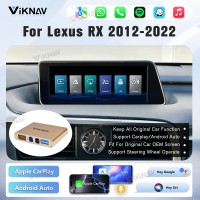 Viknav Linux Interface Box for Lexus RX 2012-2022 Wireless CarPlay Decoder Android Auto GPS Navigation Original Car Radio Screen