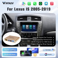Viknav Linux Interface Box for Lexus IS 2005 -2019 Wireless CarPlay Decoder Android Auto GPS Navigation  Original Car Radio Screen