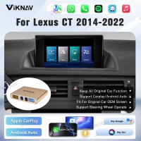 Viknav Linux Interface Box for Lexus CT 2014 -2022 Wireless CarPlay Decoder Android Auto GPS Navigation Original Car Radio Screen
