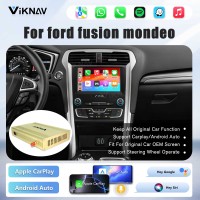 Viknav Linux Interface Decoder Box Upgrade for Ford Fusion Mondeo Wireless CarPlay Android Auto GPS Navigation Original Car Radio Touch Screen