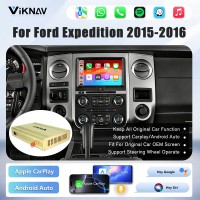 Viknav Linux Interface Decoder Box for Ford Expedition 2011-2016 Wireless CarPlay Android Auto GPS Navigation Original Car Radio Touch Screen
