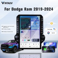 VIKNAV 14.4 Inch Android Car Stereo for Dodge Ram 2019 2020 2021 2022 2023 2024 Wireless CarPlay Android Auto GPS Navigation PLAYER
